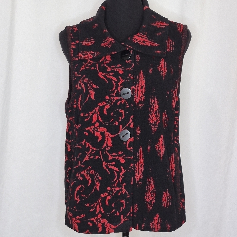 Habitat Sleeveless Button-Front Sweater Vest - Size M